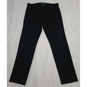 LRL Lauren Jeans Womens Jeans Size 10  Black Slim Embellished